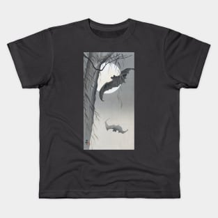 Two bats and a full moon Kids T-Shirt